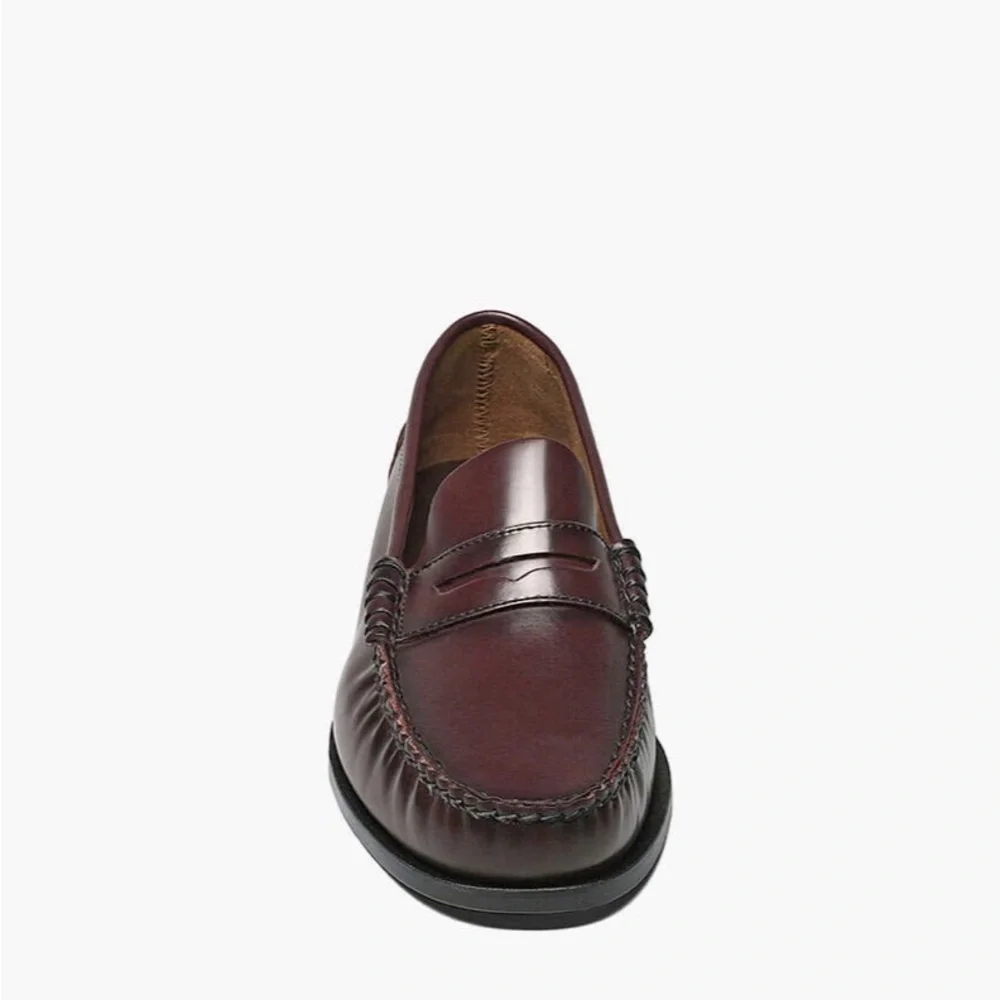 Florsheim BERKLEY Moc Toe Penny Loafer in Burgundy Size 8.5 3E Wide